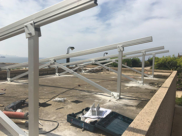 Flat Rooftop Ballast Mounting System, UAE