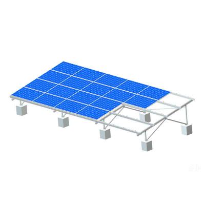 Solar Ground Mounting System With Concrete Base - W Type