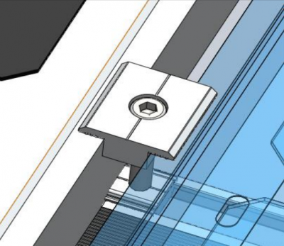 Anodized Aluminum T Shape Mid Clamp for Solar Panel