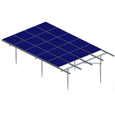 Aluminum Ground Solar Mounting System With Ground Screw Base - A type