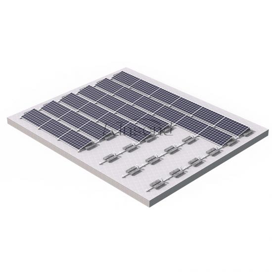 flat roof mounted solar panels