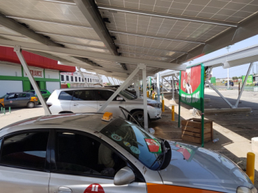 Solar Carport Project of 12 cars in South Africa