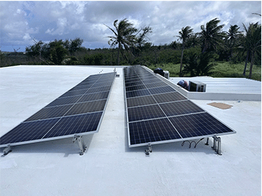 Flat roof projects completed installed in Saipan   