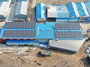 Korea Metal roof solar project 282kw seoul Korea